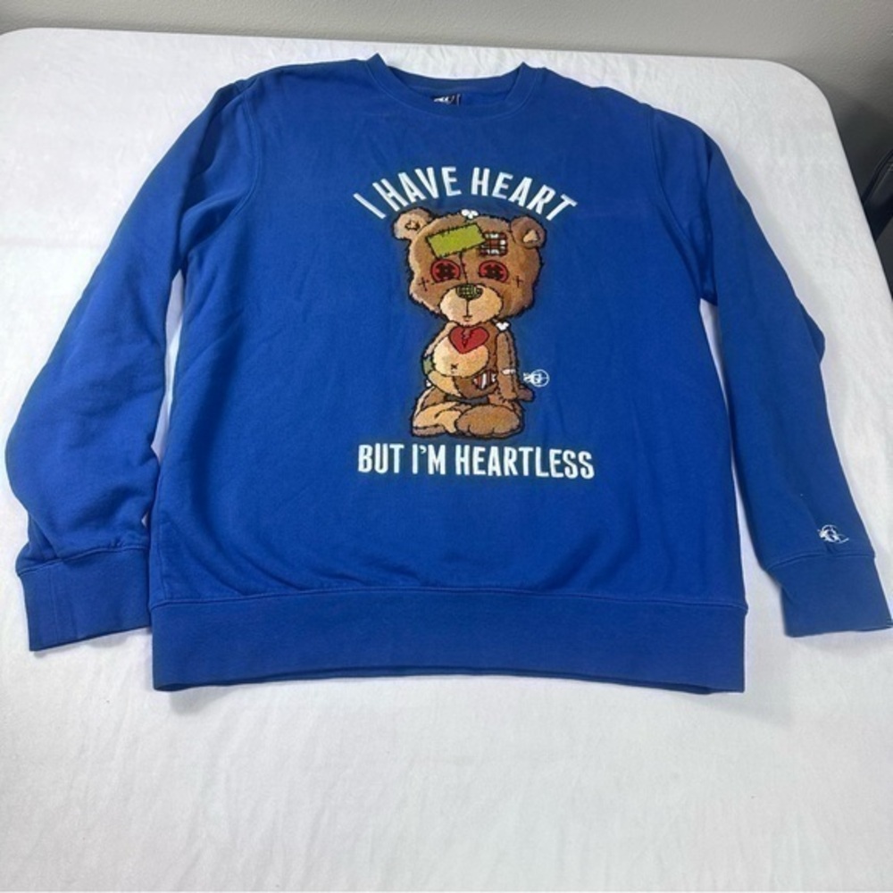 Sniper Gang Apparel Heartless Teddy Bear Embroidered Crew Neck Size X-Large